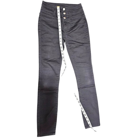 Refuge Women's Skinny Stretch High Waist Denim Jeans Size 2 Gray - Picture 7 of 8
